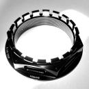 Hinterachsmutter schwarz aus Duraluminium für Ducati Streetfighter V4 von Evotech Italien